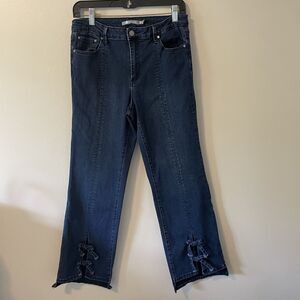 Tractr Tie Hem Boot Cut Jeans Y2K Style Sz 10